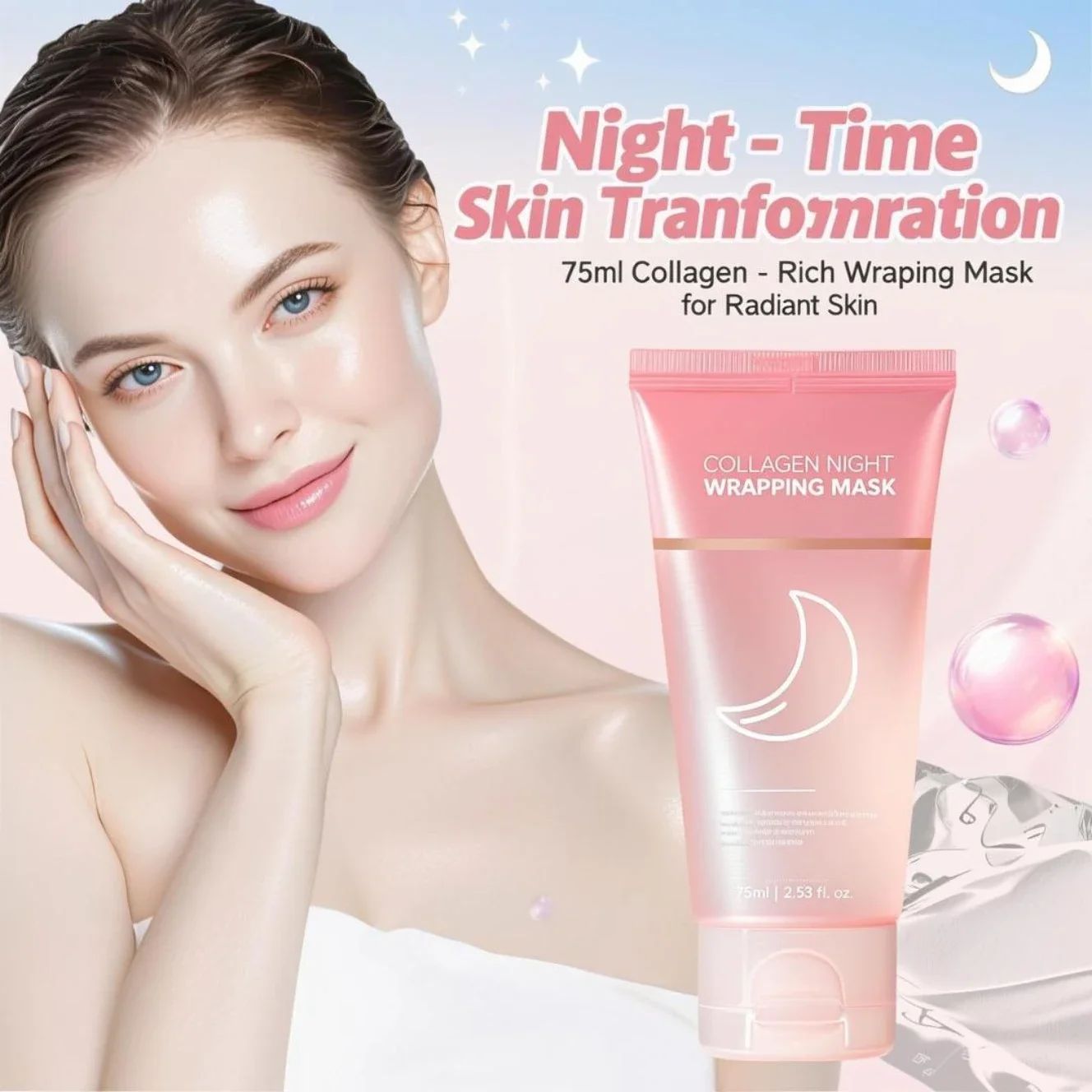 Sleeping Pack Overnight - Mascarilla de envoltura nocturna de colágeno
