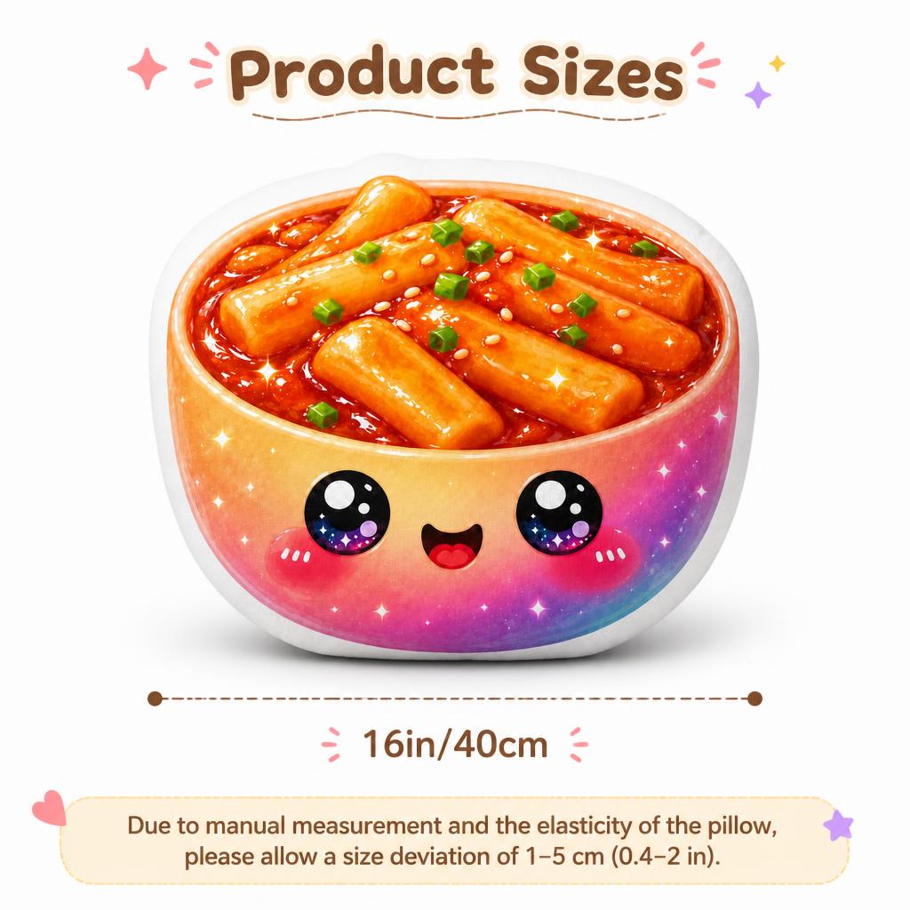 Almohada de Peluche Tteokbokki - Tteokbokki Rice Cake reseña y precio