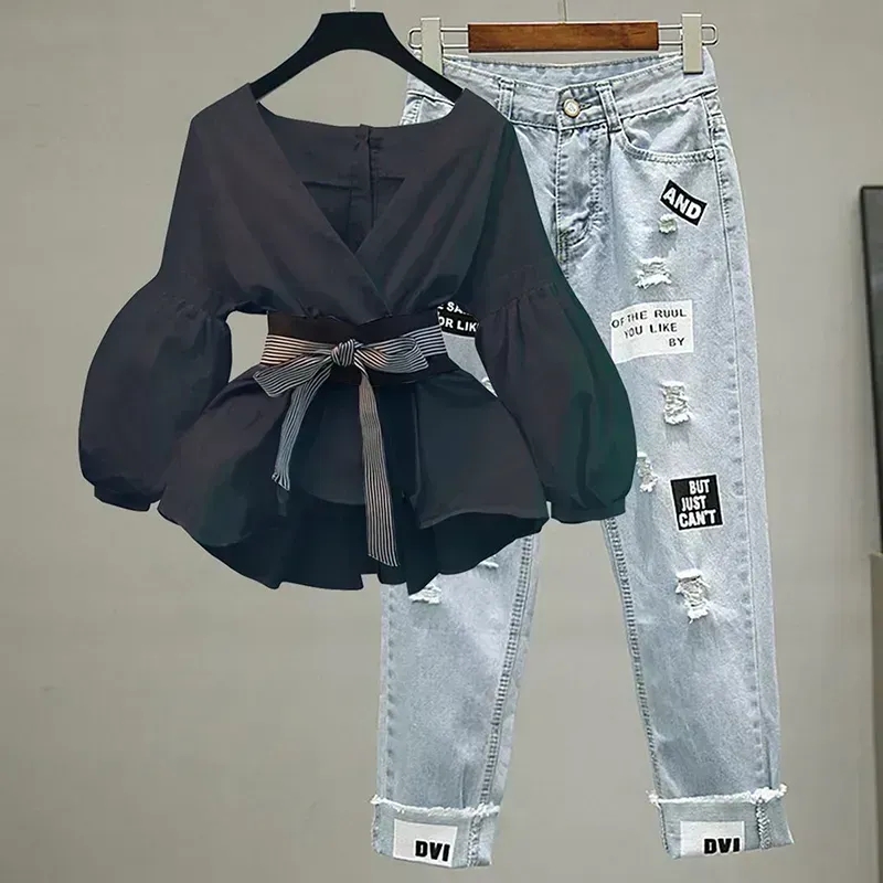 Camisa elegante de gasa con cu - Korean Lifestyle reseña y precio