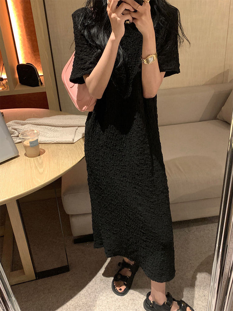 Vestido midi plisado de manga  - Korean Lifestyle reseña y precio